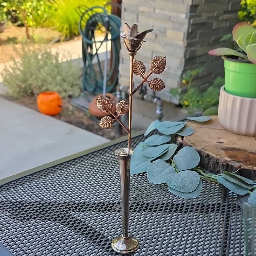 Artistic Silver and Gold Flower Vase